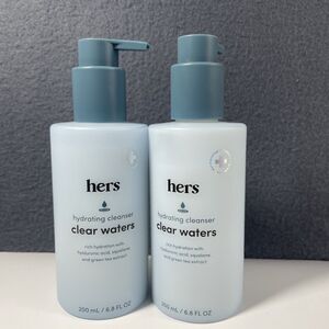 Lot 2-Her Hydrating Cleanse Clear Water PH-Balanced Gentle Cleanse. 6.8 FL OZ Ea